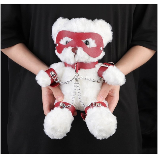 Teddybeer Bondage Pluche 31cm Wit