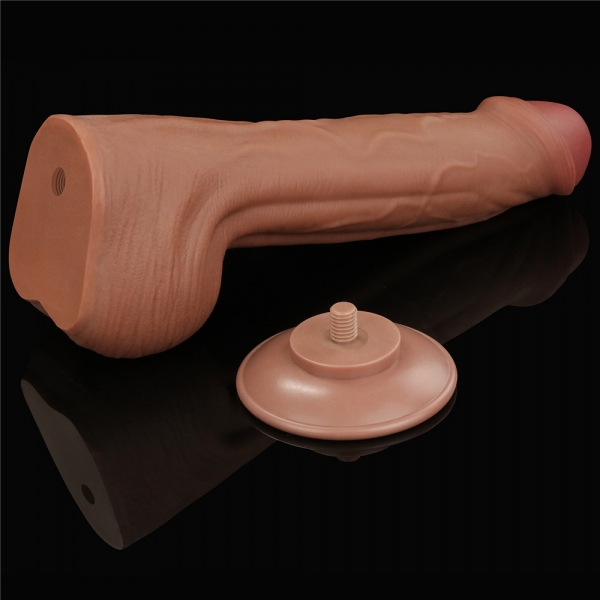 Dildo a pelle scorrevole 20 x 5,5 cm marrone