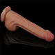 Dildo a pelle scorrevole 20 x 5,5 cm marrone