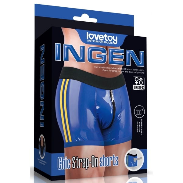 Boxer Chic Strap-On Blauw Maat XS-S