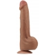 Dildo a pelle scorrevole 20 x 5,5 cm marrone