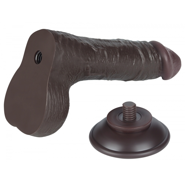 Dildo a pelle scorrevole 13 x 3,7 cm nero