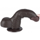 Dildo a pelle scorrevole 13 x 3,7 cm nero