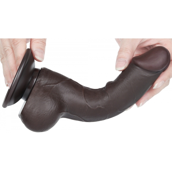 Dildo met verschuifbaar huidtasje 13 x 3,8cm Zwart