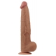 Dildo a pelle scorrevole 26 x 6 cm marrone