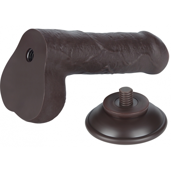 Dildo a pelle scorrevole 12 x 3,7 cm nero