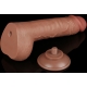 Dildo a pelle scorrevole 18 x 4,7 cm marrone