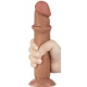 Dildo scorrevole 17 x 4 cm marrone