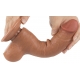 Dildo a pelle scorrevole 13 x 3,7 cm marrone