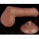 Dildo a pelle scorrevole 12 x 3,7 cm marrone