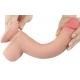 Dildo con borsetta scorrevole in pelle 17 x 3,5 cm