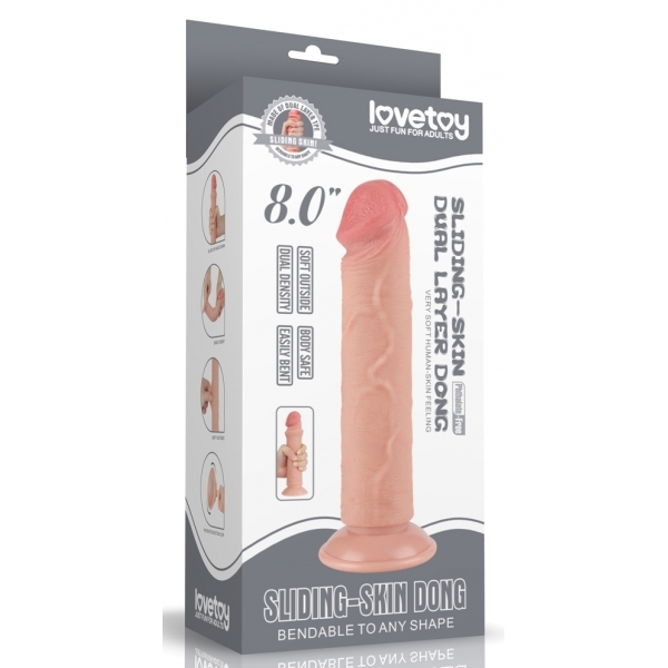 Dildo a pelle scorrevole 17 x 4 cm