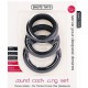 Set of 3 black silicone cock rings