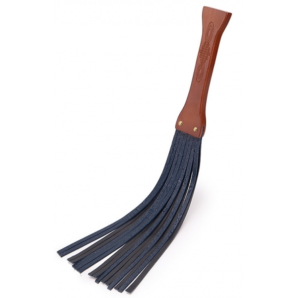 Cowhide Tassel Fun Wooden Flogger NAVY