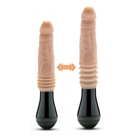 Dr. Skin Silicone - Dr. Knight - Thrusting and Vibrating Dildo - Beige