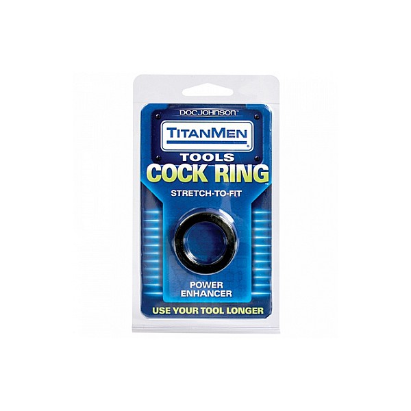 Cock ring TitanMen Stretch Black 25mm