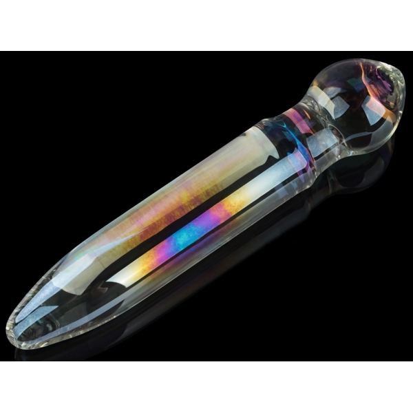 Prism Glass Dildo 18 x 3.7cm Transparent