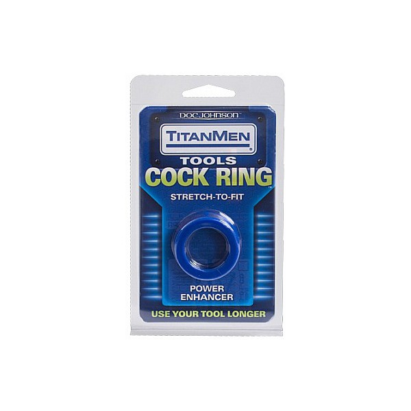 Cockring Stretch Titan 25mm Bleu
