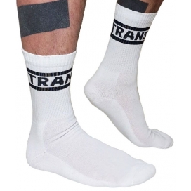 White Trans Crew Socks