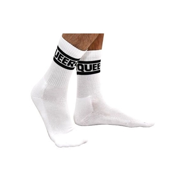 Weiße Socken Queer Crew Socks