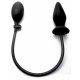 Plug gonflable Silicone Ouch ! 10 x 4.3 cm Noir