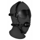 Snuitknevel met Bal en Masker Knevel Xtreme Zwart