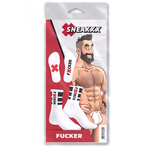 Chaussettes blanches Fucker SneakXX