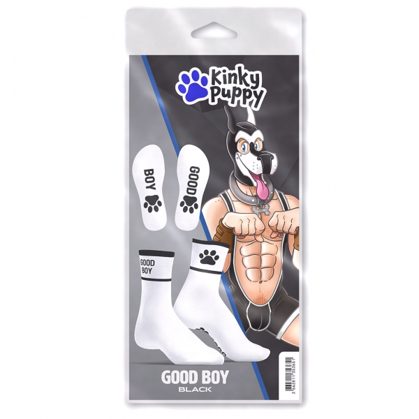 Meias Good Boy Branco-Preto