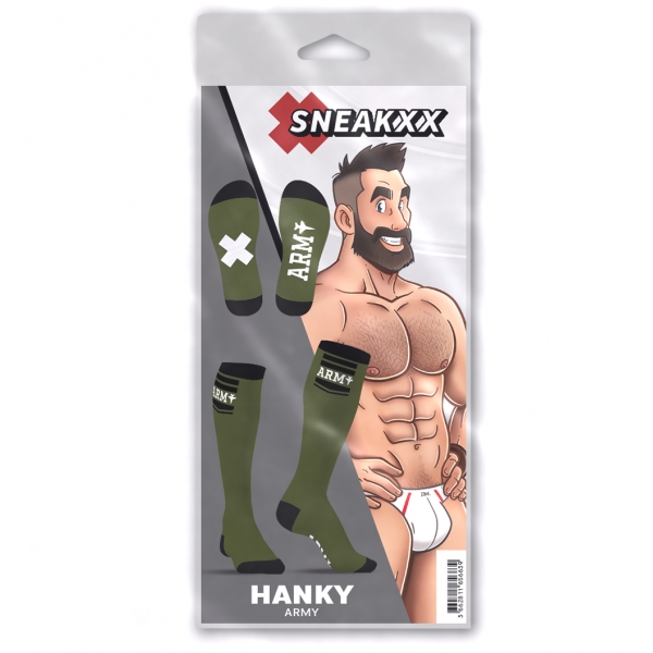 Chaussettes Hautes HANKY ARMY SneakXX Vert