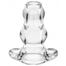 Perfect Fit Double Tunnel Plug Clear Extra-Large 14 x 8.3 cm