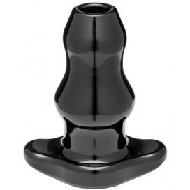 Perfect Fit Double Tunnel Plug Noir Extra-Large 14 x 7.6cm