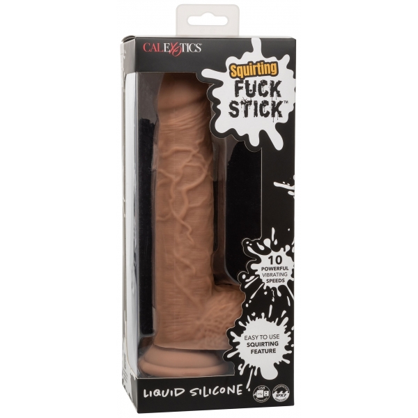 Dildo Vibratório Fuck Squirting 17 x 4,2cm Castanho