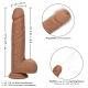 Neuk vibrerende dildo 17 x 4.2cm Bruin