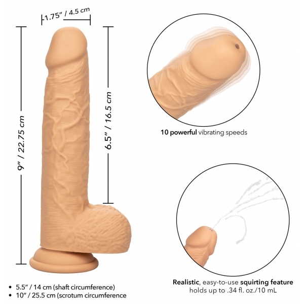 Dildo Vibratório Fuck Squirting 17 x 4,2cm