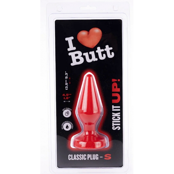 Plug Classic S Ik hou van kont 11 x 4,3 cm Rood