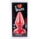 Plug Classic L I Love Butt 15 x 6,8 cm rood