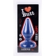 Plug Classic L I Love Butt 15 x 6.8 cm Blau