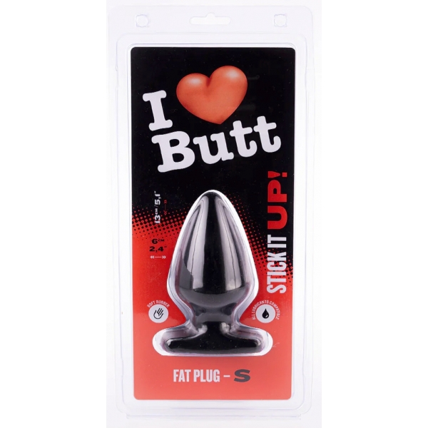 Plug Fat S I Love Butt 11 x 6 cm Nero