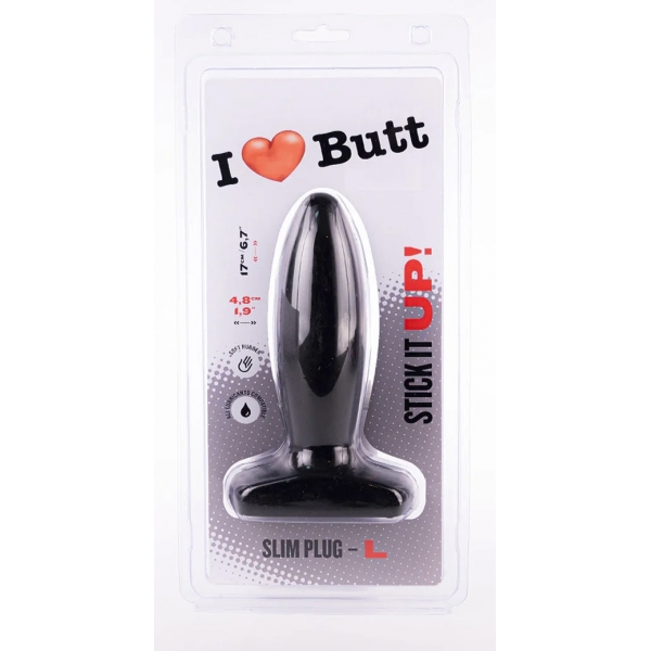 Plug Slim L I Love Butt 14 x 4.8 cm Black