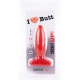 Plug Slim L I Love Butt 14 x 4.8 cm Red