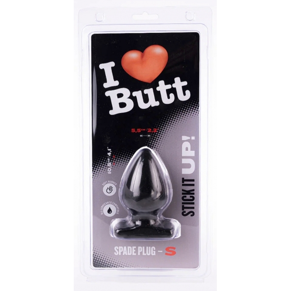 Plug Spade S I Love Butt 9 x 5,3 cm Negro