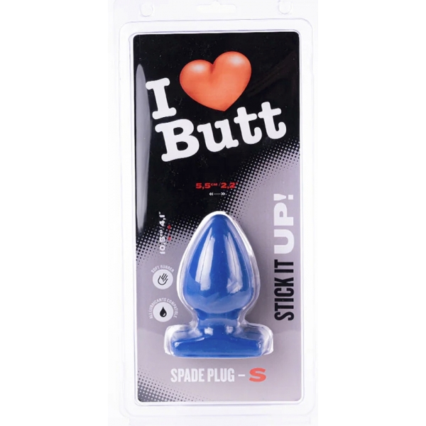 Plug Spade S I Love Butt 9 x 5,3 cm Blu