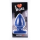 Plug Spade L I Love Butt 15 x 9 cm Blau