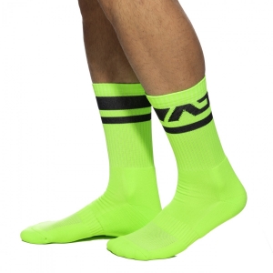 Addicted Ad Neon Green Socks