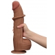 Dildo a pelle scorrevole 23 x 6 cm marrone