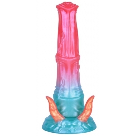 Alien Beast Cyan Rainbow 9.3" Dildo - A