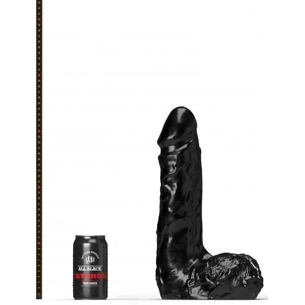 Dildo ABS18 Racket Helemaal Zwart Steroïde 28 x 9cm