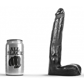 All Black Dildo AB04 Louis Helemaal zwart 17 x 3.5cm