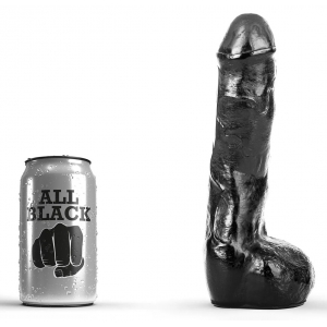 All Black Dildo AB12 Keith helemaal zwart 17 x 4,5cm