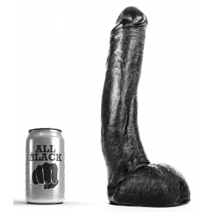 All Black Dildo AB15 Freddie Helemaal Zwart 21 x 5,5cm